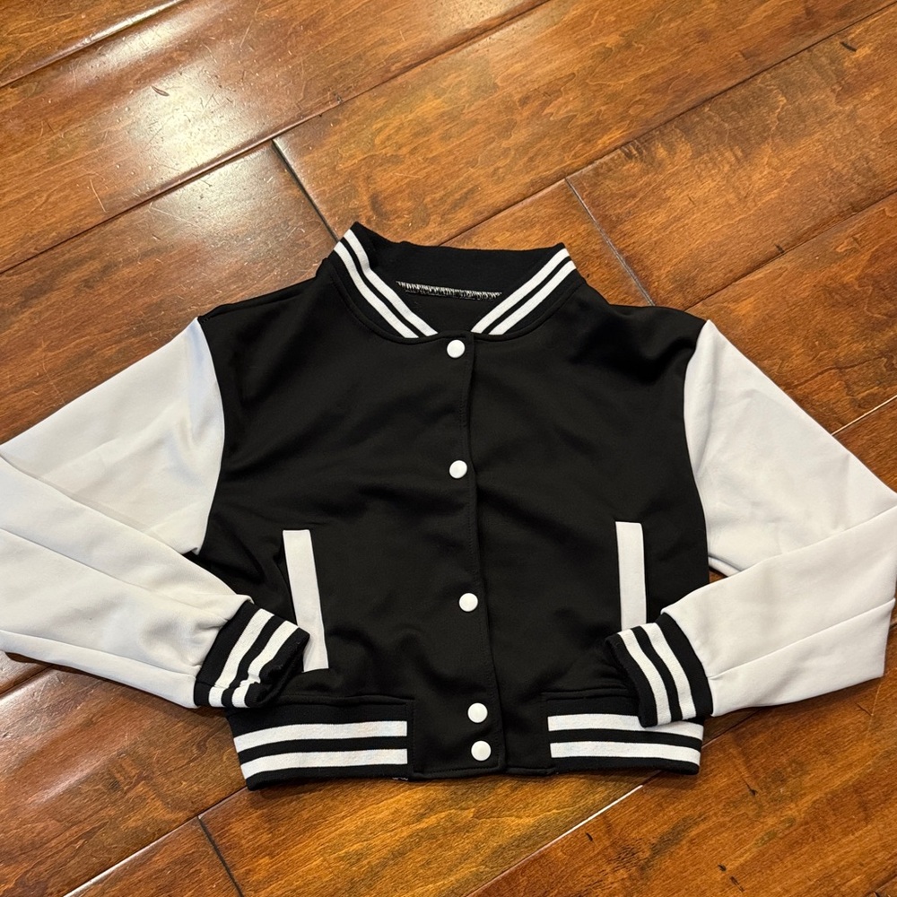 Women’s S ThusFar Black and White Varsity Jacket
